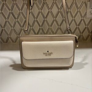Kate Spade Beige and Cream Crossbody Bag